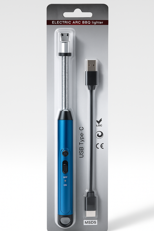 Encendedor Eléctrico Recargable USB Type-C | Antiviento, Ecológico y Seguro